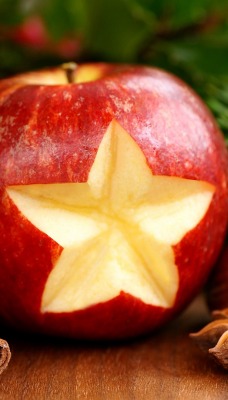 яблоко звезда