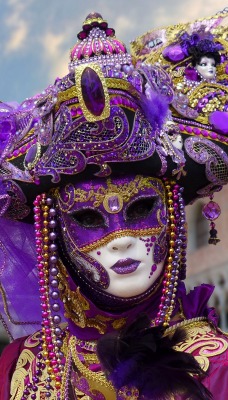 маска маскарад фиолетовый