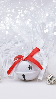 новый год игрушки белые праздник мишура блики блеск
