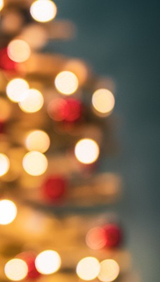 боке фонарики елка праздник свечение