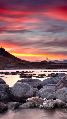 природа камни озеро nature stones the lake