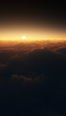 Восход солнца над облаками