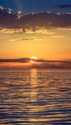 Солнце облака природа море