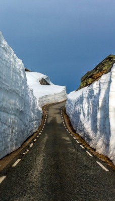 дорога лед Норвегия
