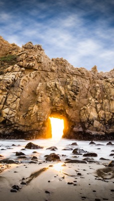 природа дверь рай в камень скала
