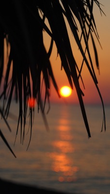 природа закат солнце море