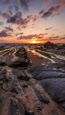 природа камни облака море nature stones clouds sea