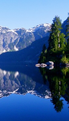 природа горы скалы озеро отражение nature mountains rock the lake reflection