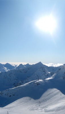 снег горы солнце snow mountains the sun