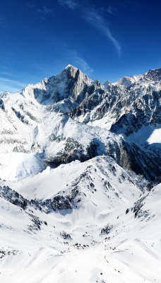 горы вершины снег mountains the top snow