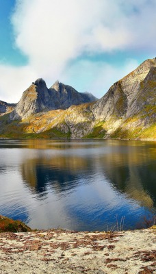 природа озеро горы скалы nature the lake mountains rock