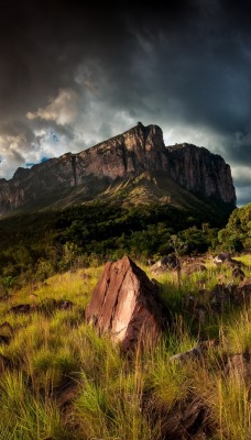 природа трава горы скалы небо облака солнце nature grass mountains rock the sky clouds sun