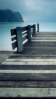 природа мост море горизонт nature the bridge sea horizon