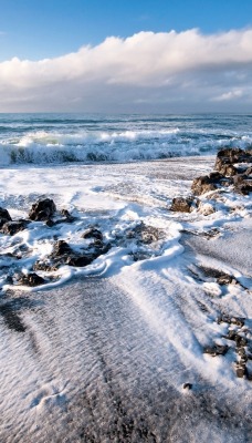 прибой волны море берег surf wave sea shore