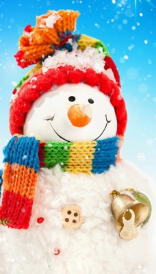 Снеговик зима шарф