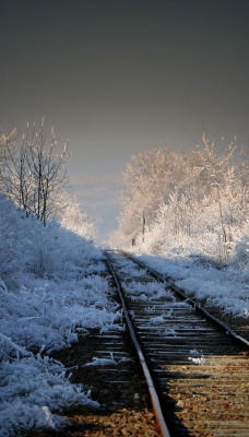 железная дорога снег railway snow