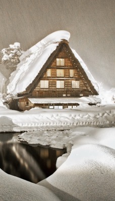 зима деревня снег winter the village snow