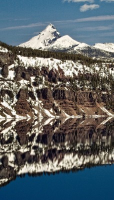 озеро снег гора the lake snow mountain