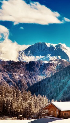 горы снег зима mountains snow winter