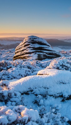 снег иней холмы snow frost hills