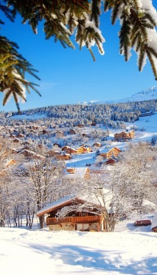 зима гора winter mountain