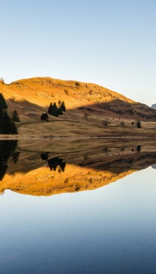 озеро отражение холмы the lake reflection the lake hills