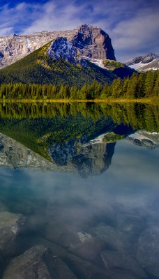 гора отражение озеро mountain reflection the lake