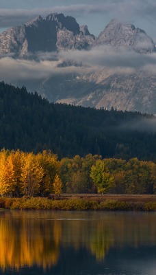 озеро гора осень the lake mountain autumn