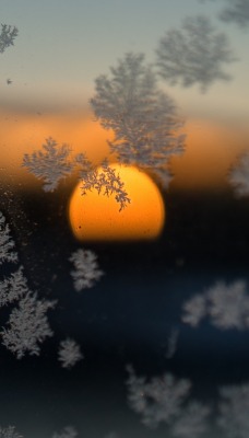 природа стекло снежинки
