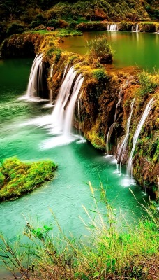 природа река водопад