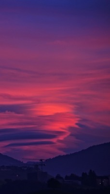 небо облака розовый закат