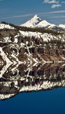 отражение горы озеро глядь вода