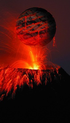 вулкан шар лава магма извержение
