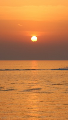 закат горизонт море катер