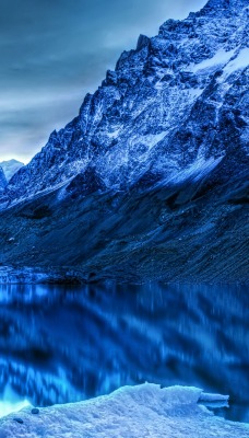 горы озеро синева