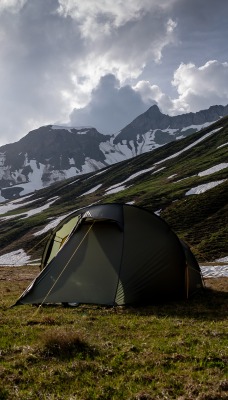 ущелье палатка склон горы