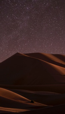 холмы пустыня дюна бархан небо звездное
