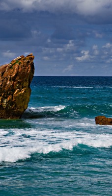 камень скала горизонт море