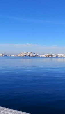 залив синева море зима