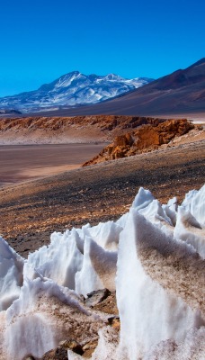 пустыня лед горы песок