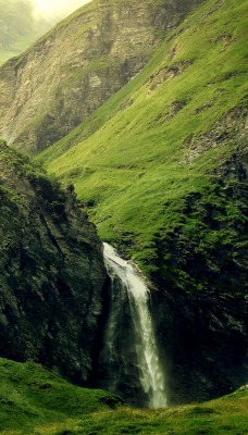 горное ущелье горы ущелье водопад