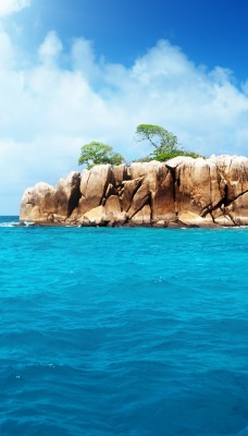 остров камень скала океан