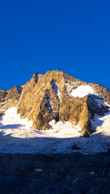 гора вершина скала снег