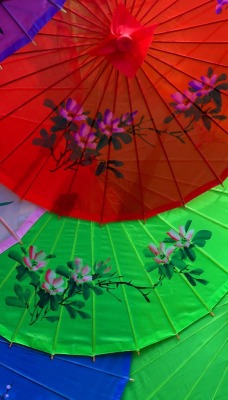 разноцветные зонтики