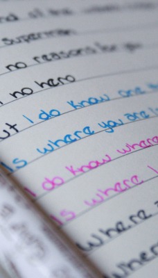 английский язык тетрадь почерк