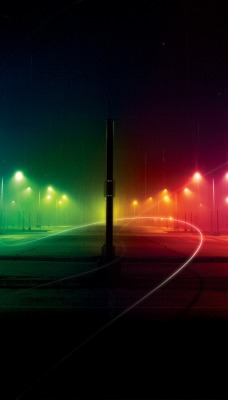 фонари улица ночь цвета