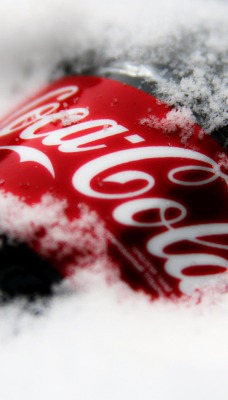 coca-cola снег бутылка этикетка