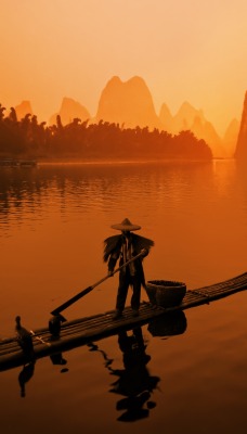 тайланд плот рыбак река