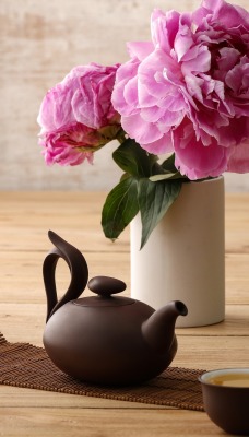 спа чайник ваза цветок