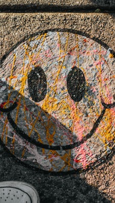 смайлик бетон рисунок улыбка